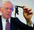 Mario Monti si confronta con un cittadino italiano