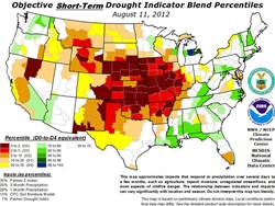 Cartina precipitazioni Usa 11 agosto 2012