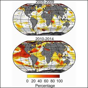 I cambiamenti climatici creano mutamenti biologici negli oceani