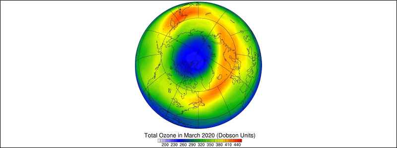 Perdita di ozono record nella stratosfera artica
