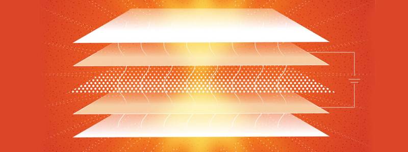 LED basato su quasiparticelle semi leggere